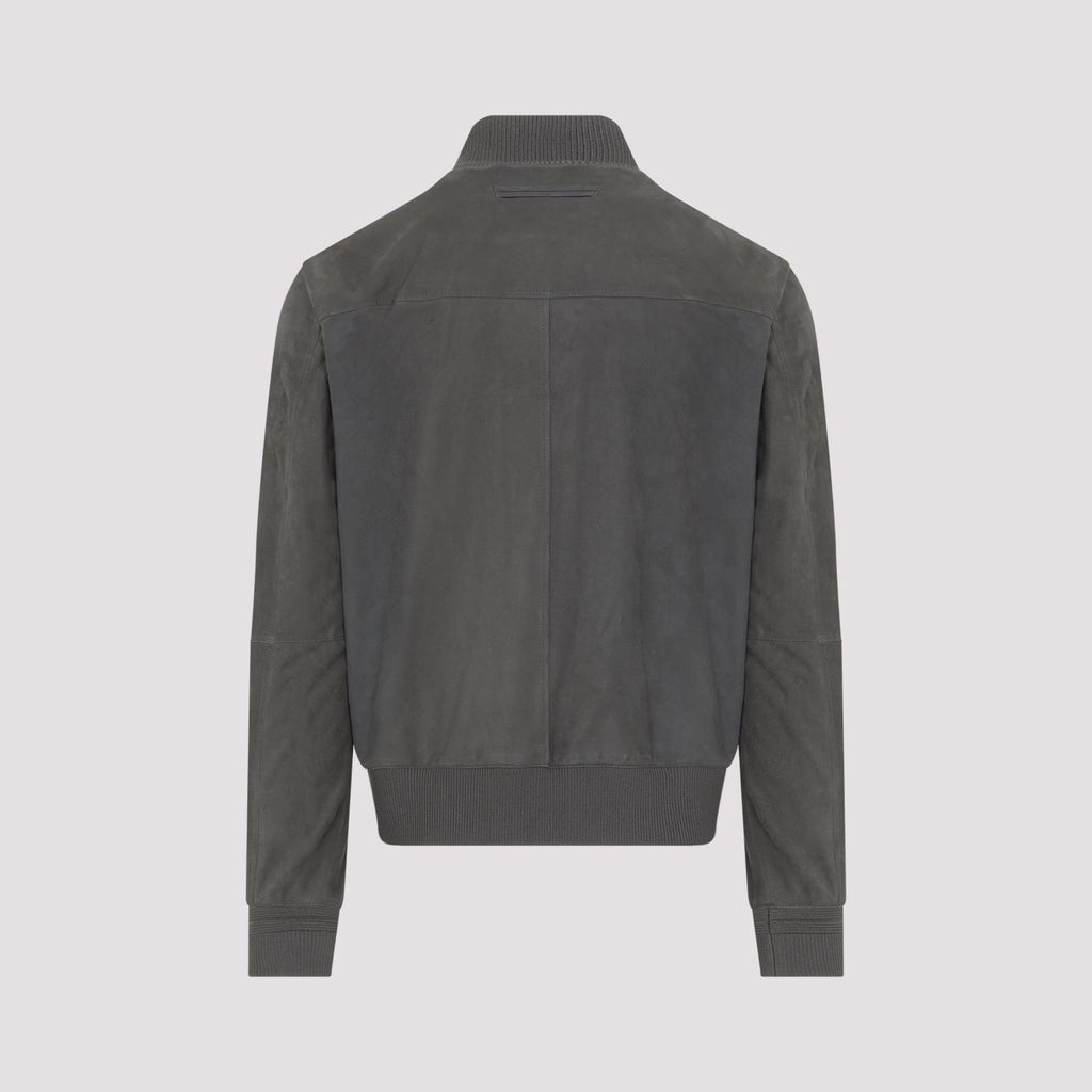 Zegna Leather Blouson Jacket Men
