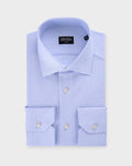 Light Blue Trofeo Microtexture Cotton Shirt