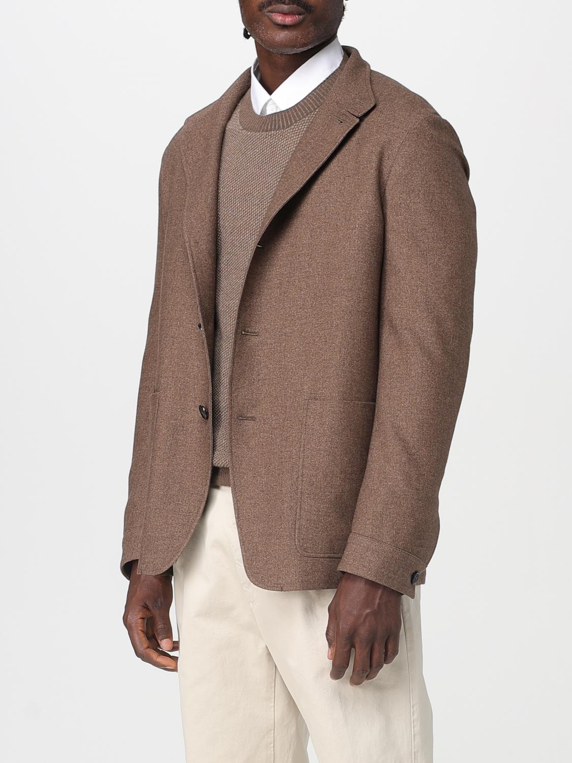Zegna Jacket Men Brown