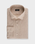 Beige Striped Linen Shirt