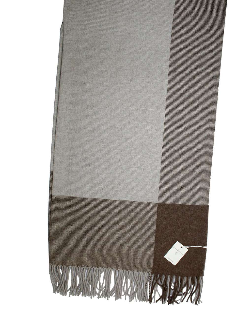 Tessitura Di Novara Cashmere Throw Blanket Brown Beige - Zegna Fabrics SALE