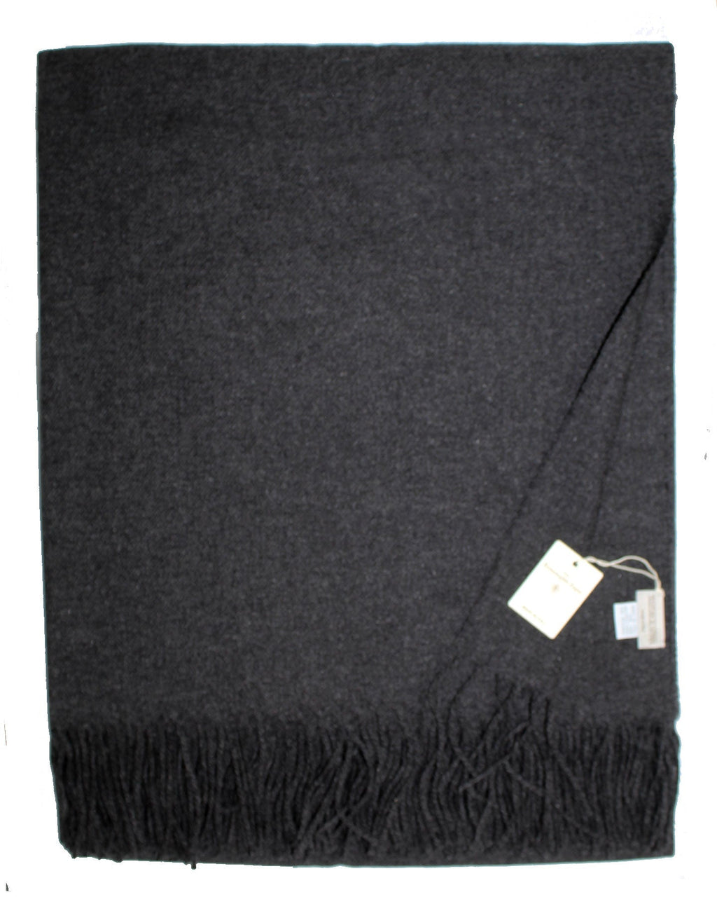 Tessitura Di Novara Cashmere Throw Blanket Dark Gray - Zegna Fabrics SALE